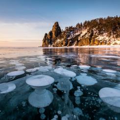 Увлекательный зимний тур на Байкал! Кристально чистый байкальский лед и голубые торосы. Уникальная Бурятия
